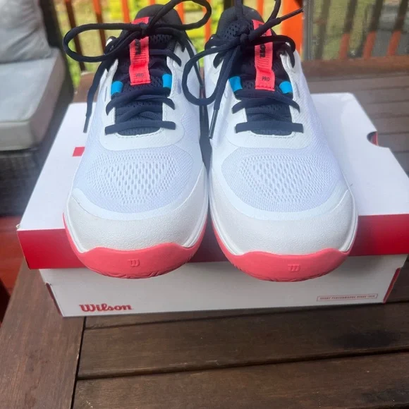 Wilson White and Red Athletic Shoes - Picture 5 of 5